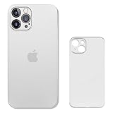fine-R iPhone 13 mini ケース 極薄 薄型 0.3mm 8g 裸感覚 傷防止 指紋防止 白 半透明 13mini-ホワイト