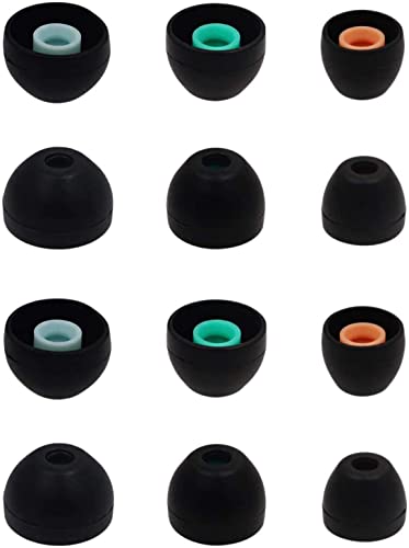 Image of ALXCD Eartips Compatible With Sony WF-1000XM4 Earbuds - S /M /L 6 Pairs Soft Silicone Ear Tips, Black SML