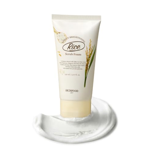 SKINFOOD Rice Daily Scrub Foam, Facial Cleanser...