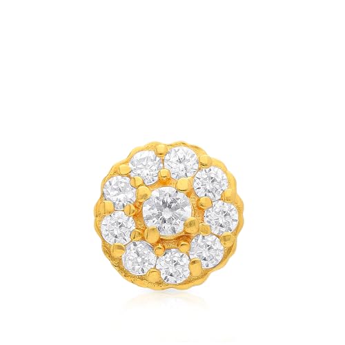 Malabar Gold & Diamonds Yellow Gold Nose Pin for Women 22 k | 22k BIS Hallmark (916) Nose Stud for Women and Girls with Piercing - Image 3
