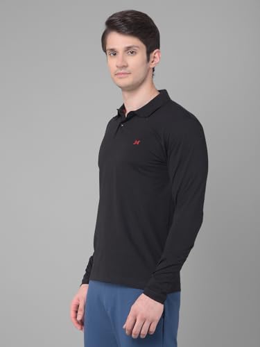 Image of Force NXT Polo Neck T-Shirt for Men Pack of 1 | Regular Fit T-Shirt for Men | Premium Super Combed Rich Cotton Polo Shirt | Men's Ultra Soft Full Sleeve T-Shirt