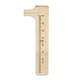 Pinza Vernier Mini calibrador Vernier de escala única portátil regla de cobre herramienta de medición para medir piedras preciosas y joyas, 1 unidad