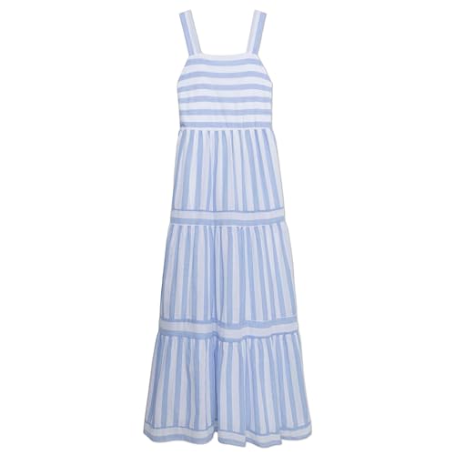 Speechless Girls' Striped Cotton Voile Maxi Dress with Smocked Back3