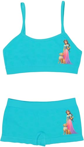 Image of ToBeInStyle Girl Pack of 6 Set Spaghetti Strap Training Bras & Boyshorts Bikinis