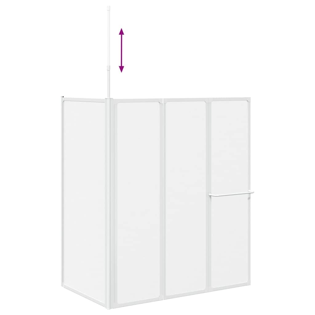 Matowy ekran wanny, z aluminium, 120 x 70 x 137 cm, składana kabina prysznicowa z gumowaną uszczelką dna, zawiasy i wodoodporny, do prysznica bez barier w łazience