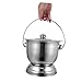 Holibanna Stainless Steel Chamber Pot with Lid Commode Bucket for Adults Boy Girl and Elderly Easy to Clean Spittoon for Home and Travel Use
