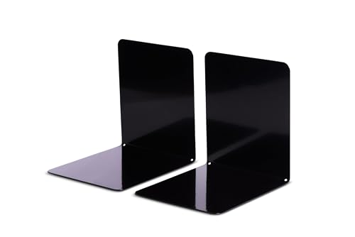 MAUL 14 x 12 x 14 cm Metal Premium Magnetic Holding Book End - Black (Pack of 2)