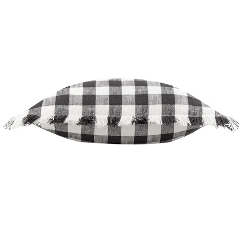 Coussin Garni Barton Check en Coton à Franges Yard - 3