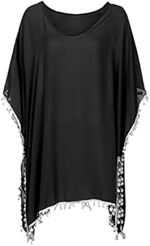 Femmes Trim Kaftan Mousseline de Soie Glands Maillots De Bain Plage