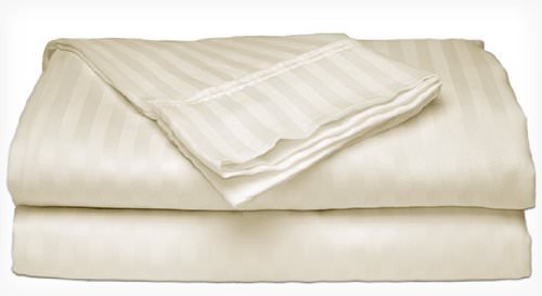 Funda nórdica de 100 % algodón de 650 hilos de Victoria Bedding, con cierre de cremallera, ultrasuave, elegante, cómoda, calidad y hotel y hogar, Ivory Stripe, UK King