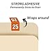 2025 MINI Top Tab Year Stickers, Brown, Compatible with Smead, Doctor Stuff 2025 Chart Stickers, USA Made Year Labels for Top Tab File Folders, 500/Roll, 1 Roll, 1/2