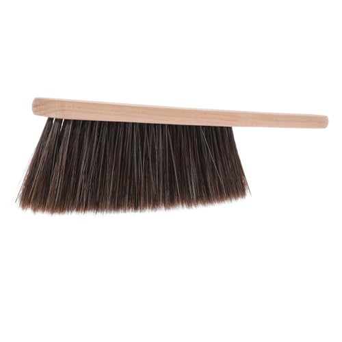FOMIYES Handheld Small Wooden Broom with Soft Bristles Dust and Hair Cleaner for Desk Bed Car and Keyboard Lightweight and Durable Cleaning Brush for Home Use