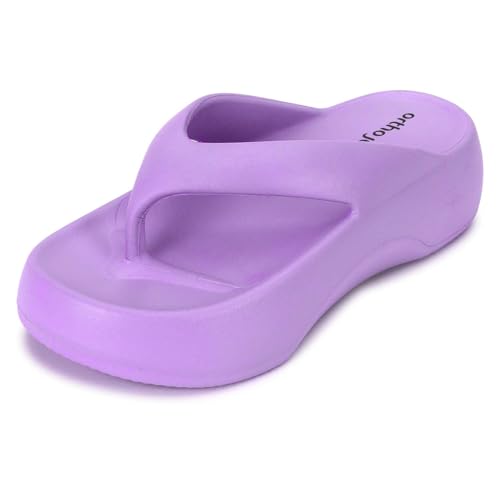 Image of ORTHO JOY Orthopedic Slippers for Women | Comfortable EVA Flip-Flops with Arch & Heel Support | Anti-Skid Lightweight Slides for Foot Pain Relief - Ideal for Indoor & Outdoor Use