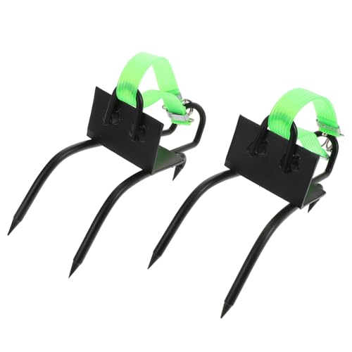 BESPORTBLE 1 Par Herramienta para Trepar Árboles Estimular Titulares Garfios Rama Espuelas Zapatos para Trepar Árboles Trinquete Estante Picos para Escalar Postes Pasos Manejar Metal