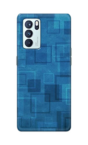 Image of Printed Hard Back Cover Case for Oppo Reno6 Pro 5G Back Cover (Plain Azure Blue) -702