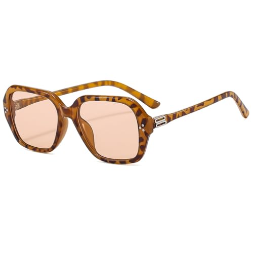 Lunettes de soleil rétro pour femmes aux verres à ongles en riz et haute protection solaire