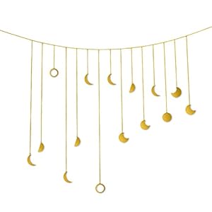 Bebliss Symphony Moon Phase Metal Hanger Rainbow Moon Pendant Slaapkamer Decoratie
