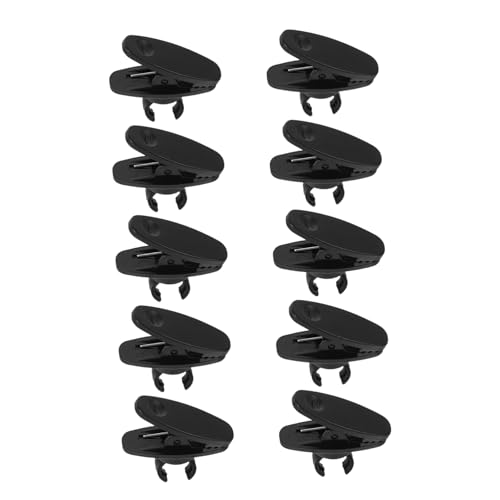 Mikinona 10pcs Rotating Lavalier Clip 10mm Metal Tie Clip for Mic Professional Stage Performance