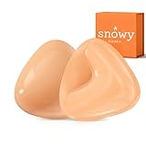 the snowy. bodee Sticky Bra Inserts Push Up for Women Reusable Stick Bra Double Sided Strapless Bras Waterproof Adhesive Bra Pads for A Cup Beige