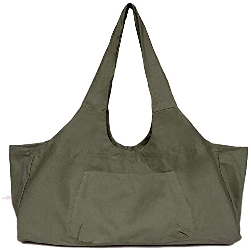 Namvo Grote Yogamat-tas Multifunctionele Sporttas Yogamat Draagtas Slingdrager met Zijvak Past op de meeste maten matten Legergroen - Afbeelding 3
