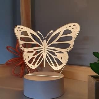 PopLumos - Luminária led 3d, abajur de mesa, borboleta
