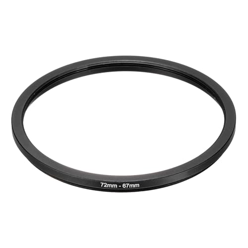 PATIKIL Step Down Ring Adapter 72mm to 67mm, Filter Step-Down Rings Camera Lens Filters Metal Ring Digital for ND IR DSLR Lenses, Black