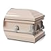 Titan Casket Andover Series Steel Funeral Casket for Humans (Pink) Handcrafted Steel Casket with Pink Finish with White Crepe Interior