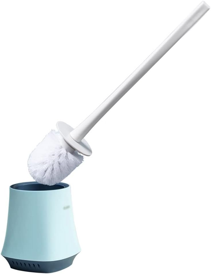 Toilet Brush Holder Toilet Brush Holder Household Toilet Bowl Brush with Base Bathroom Long Handle Cleaning Brush 360° No Dead Angle Soft Hair Toilet Cleaning Brushs Toilet Brush Holders(B)