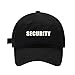 LexiuYibai Mens Baseball Caps Security Embroidered Adjustable Washed Cotton Dad Hat (Black,7 1/2)