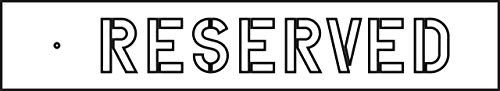 HY-KO Products PLS-54 - "Reserved" Parking Lot Stencil 3 in Letter, 1 Each
