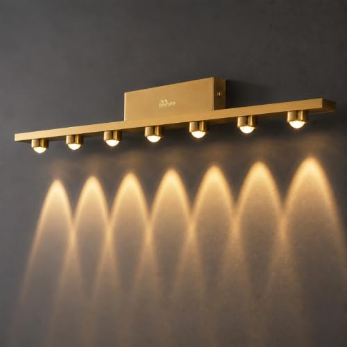Image of Murphy 7-Glow Goldray|LED Mirror /Vanity Light|- Luxurious Gold Finish|Warm White, 2-Year Warranty-Pack of 1