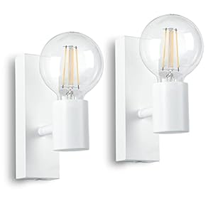 Leselux Wandlamp Binnen E27 2 stuks, Draaibare Vintage Wandlampen, E27 Socket, Retro Industriële Lamp voor Hal/Woonkamer…