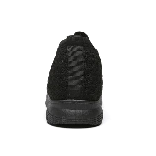 Image of Bernal Black Sneakers for Women Walking Shoes Non Slip Lightweight Casual Breathable Tennis Shoes Work Travel