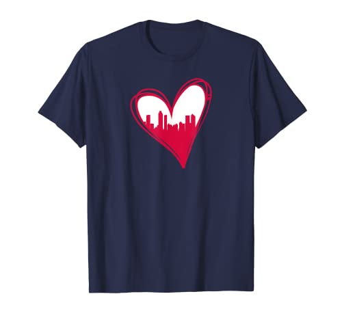 Adorable cœur rouge « I Love Atlanta Georgia Cityscape » T-Shirt