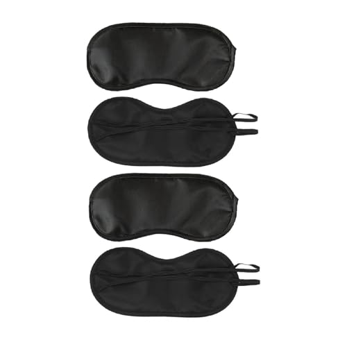 TingDongWei 4 Stück Schlafmaske für Männer und Frauen, Ultraweiche Augenmaske mit verstellbarem Gummiband, Tragbare Schlafmasken für Yoga Reisen...