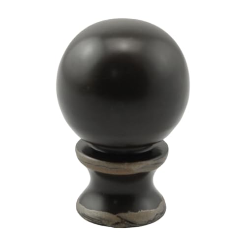 Image of 2PCS Ball Lamp Finial Cap Knob Lighting Lamp Finials Lamp Finial Small Spherical Lamp Finishes for Lamp Shade Holder, Table Lamps, Floor Lamps, Lamp Topper Knob, Black with Gold Trim