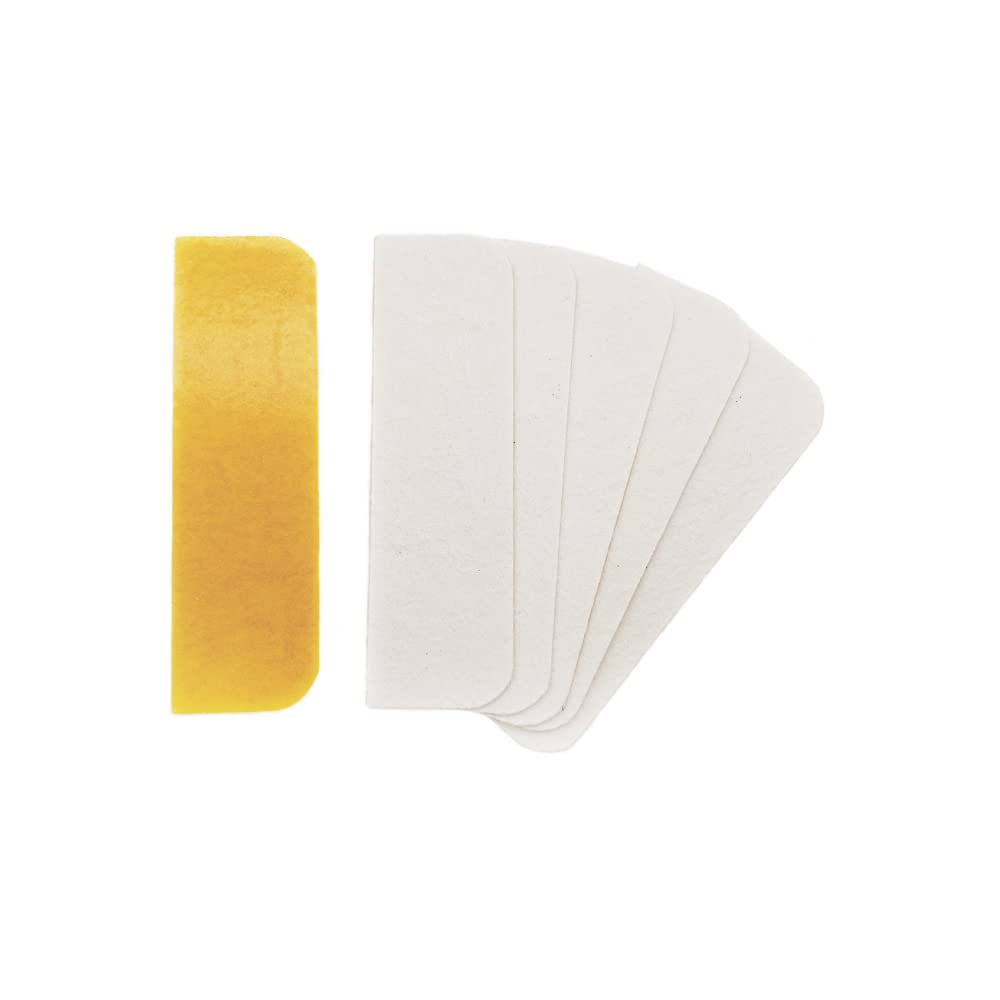 Pack of 24 Fire Essentials 100 x 30 x 1.0mm MAP Radius Corner Self Adhesive Intumescent Hinge Pads