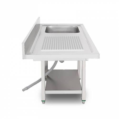 Plonge Professionnelle 1 Bac Inox 120x70 cm – Meuble Évier avec Emplacement Lave-Vaisselle – Idéal Restaurant, Cuisine CHR, Traiteur – Équipement Robuste et Hygiénique – Equipementpro