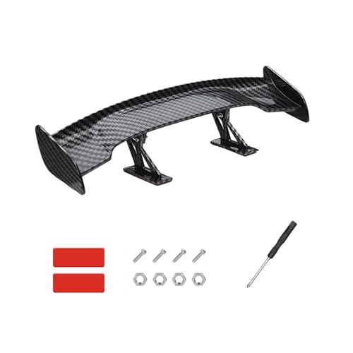 Augeny Car Mini Spoiler Wing, 9.8 Inch Carbon Fiber Car Rear Tail Wing Without Perforation,...