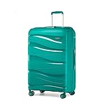 Kono Medium Check in Luggage 24 inch Lightweight Polypropylene Hard Shell Suitcase with TSA Lock Spinner Wheels