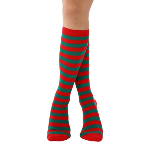 Image of Women's Knee High Athletic Socks Casual Stripes Tube Socks Outdoor Sport Socks