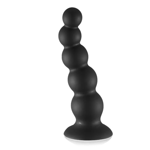 Shkanla 6.7 Inch Anal Butt Plug Trainer, Liquid Silicone Anal Beads with Strong Suction Cup for Hands-Free Play, Anus Dilator Prostate Massager with 5 Balls, Adult Sex Toys for Beginners Women Men