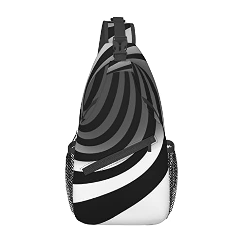 Sac de randonnée pour le camping et le cyclisme - Sac à dos à bandoulière noir et blanc