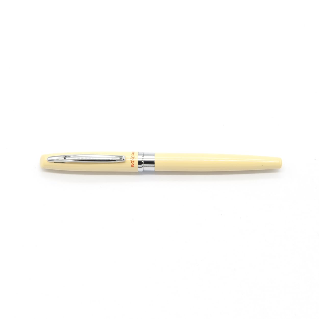 INOXCROM Penna Stilografica PRIME Vintage Beige in Metallo | Laccata Beige con Finitura Cromate | Confezione Regalo