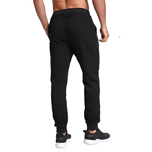Tansozer Joggingbroek voor heren, trainingsbroek, katoen, fitnessbroek met zakken met ritssluiting - Image 4