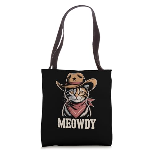 Cat Western Cowboy Theme For Men And Women Tote Bag