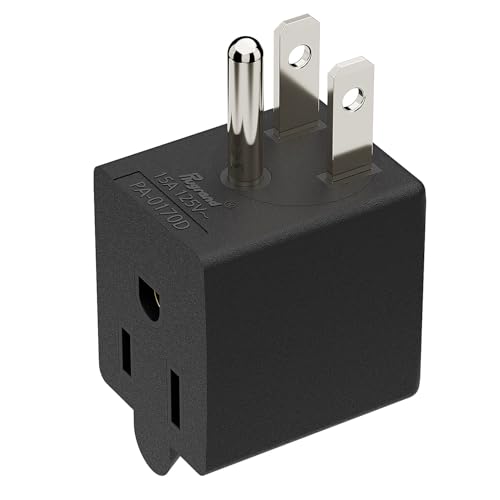 90 Degree Adapter Right Angled Downward USA 3-Prong Male-Female Adapter,90 Degree Angled USA Male...