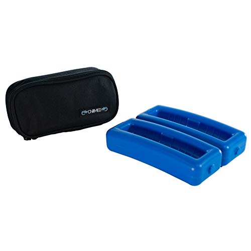Chillmed Micro Cooler Bag - Diabetic Insulin Vial Carrying Case Travel Pack With Re-Freezable Ice Pack - Up To 12 Hours Of Cool Time (Black + Extra Ice Pack) #TOP2