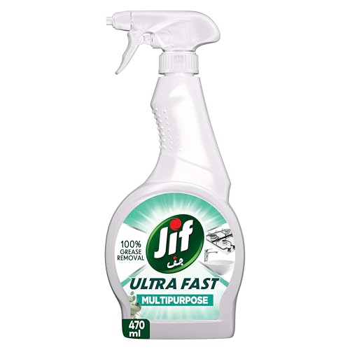 JIF Ultra Fast Glass Cleaner Spray Multipurpose 470ml 100% stain and mold removal