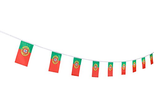 TSMD Portugal Flag, 100 Feet Portuguese Flag National Country World Pennant Flags Banner String,Party Decorations for Olympics,Bar,World Cup,School Sports Events,International Festival Celebration - Thumbnail 4